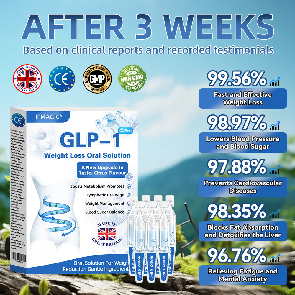 IFMAGIC® GLP-1 Pro Weight Loss Oral Solution👩‍⚕️One dose a day — see results in 7 days🔥Suitable for obesity, cardiovascular diseases, diabetes, sleep apnea, high cholesterol and blood lipids, joint problems, and various other conditions🌺