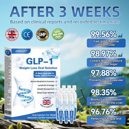 IFMAGIC® GLP-1 Pro Weight Loss Oral Solution👩‍⚕️One dose a day — see results in 7 days🔥Suitable for obesity, cardiovascular diseases, diabetes, sleep apnea, high cholesterol and blood lipids, joint problems, and various other conditions🌺