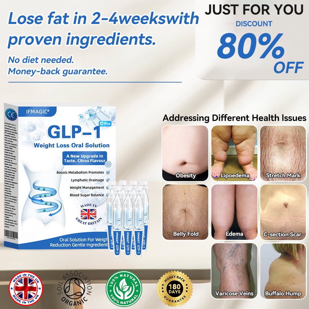IFMAGIC® GLP-1 Pro Weight Loss Oral Solution👩‍⚕️One dose a day — see results in 7 days🔥Suitable for obesity, cardiovascular diseases, diabetes, sleep apnea, high cholesterol and blood lipids, joint problems, and various other conditions🌺