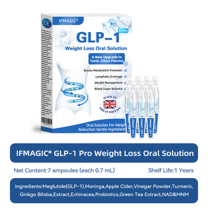 IFMAGIC® GLP-1 Pro Weight Loss Oral Solution👩‍⚕️One dose a day — see results in 7 days🔥Suitable for obesity, cardiovascular diseases, diabetes, sleep apnea, high cholesterol and blood lipids, joint problems, and various other conditions🌺