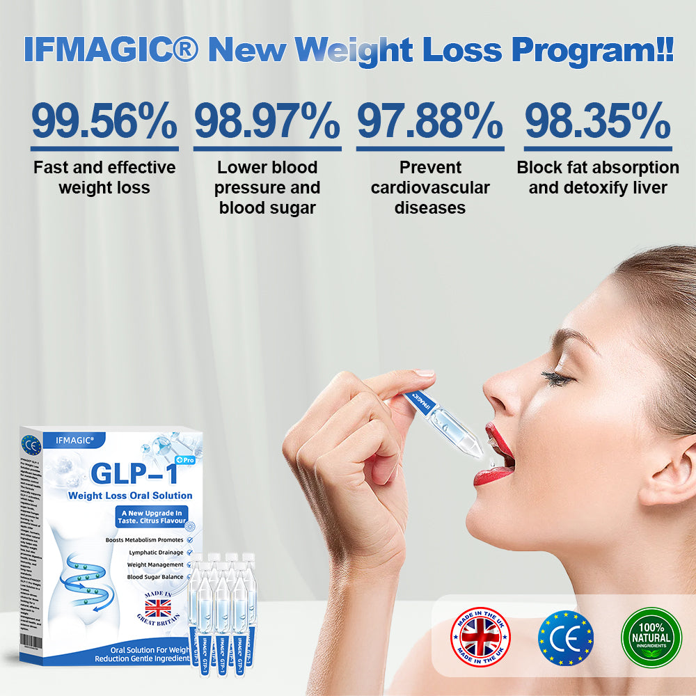 IFMAGIC® GLP-1 Pro Weight Loss Oral Solution👩‍⚕️One dose a day — see results in 7 days🔥Suitable for obesity, cardiovascular diseases, diabetes, sleep apnea, high cholesterol and blood lipids, joint problems, and various other conditions🌺